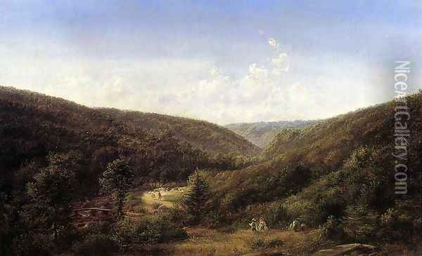 Countryside along the Susquehanna Oil Painting - Ferdinand Richardt