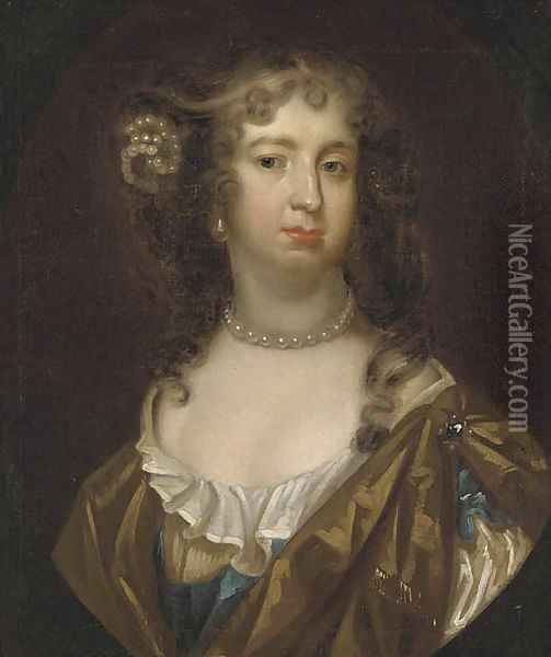 Portrait of a lady, possibly Barbara Villiers, Countess of Castlemaine Oil Painting - Sir Peter Lely