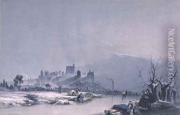 Windsor Castle from the Thames Oil Painting - James Baker Pyne