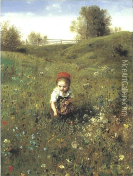 Spring Time Oil Painting - Ludwig Knaus