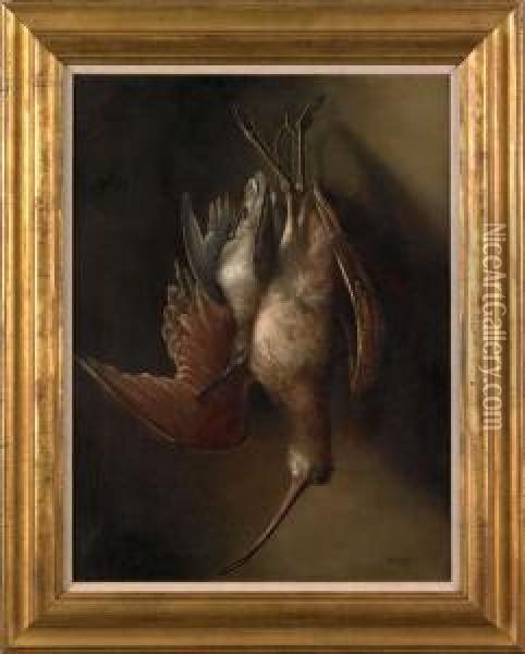 Still Life Of Hanging Game Oil Painting - Frederik A. Spang