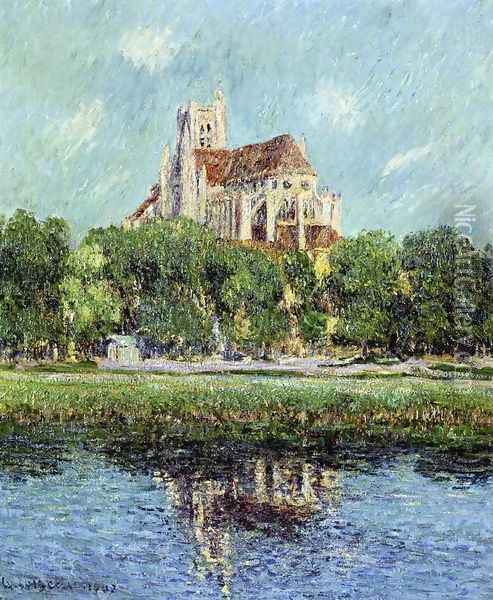 Auxerre Cathedral Oil Painting - Gustave Loiseau