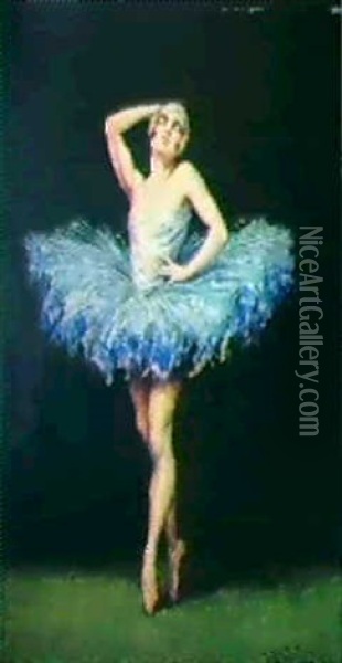 Ballerina Oil Painting - Willy Van Riet