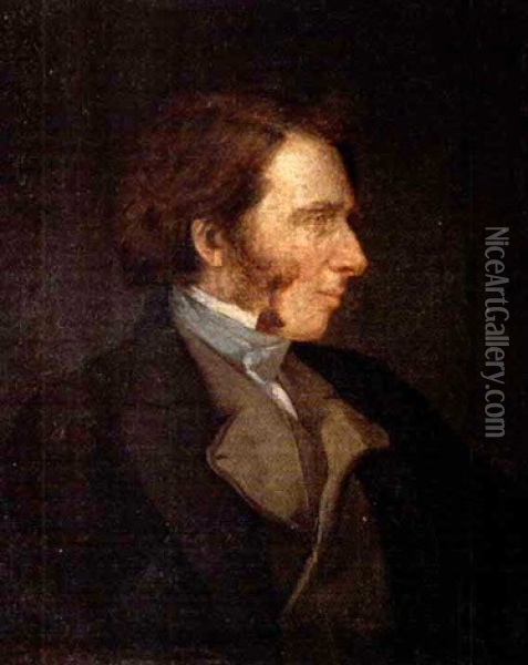 Portrait Of A Distinguished Gentleman Oil Painting - George Kasson Knapp