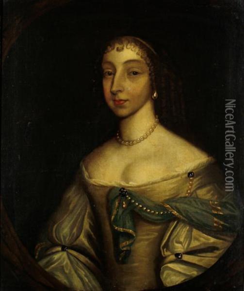 Portrait Of A Lady Oil Painting - Adriaen Hanneman