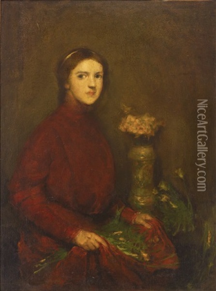 The Florist's Daughter Oil Painting - Charles Webster Hawthorne