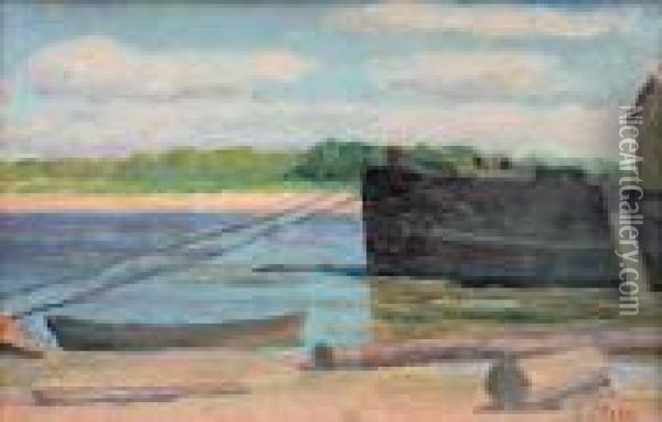 Rzeka Oil Painting - Ludwik Misky