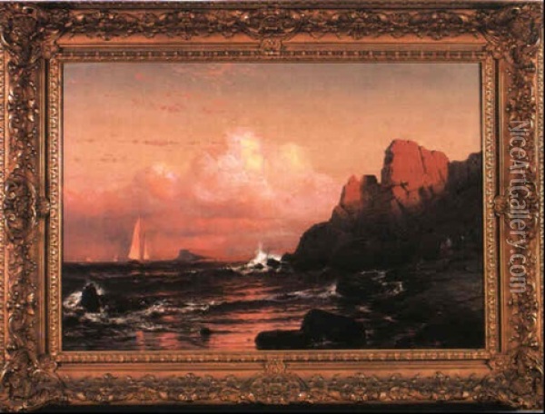 Sunset Off Grand Manan Oil Painting - Mauritz Frederick Hendrick de Haas