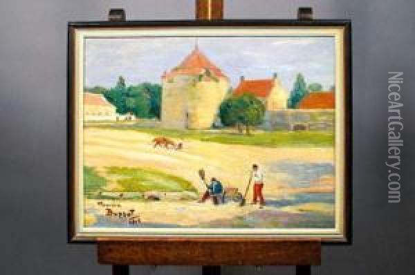 Les Terrassiers Oil Painting - Maurice Busset
