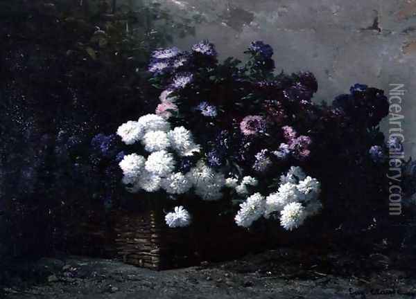 The Basket of Flowers Oil Painting - Eugene Claude