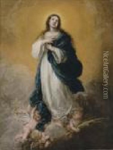 The Immaculate Conception, A Modello Oil Painting - Bartolome Esteban Murillo