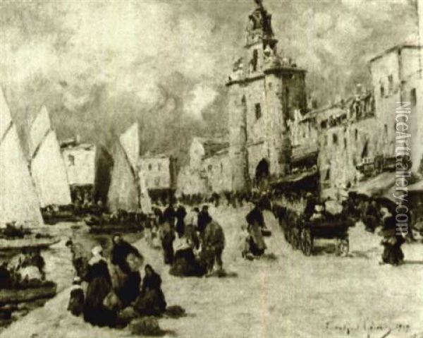 Le Port De La Rochelle Oil Painting - Fernand Marie Eugene Legout-Gerard