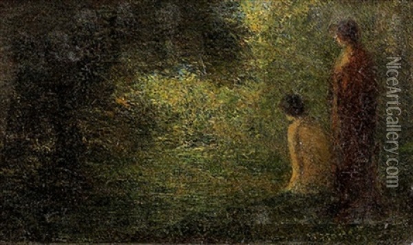 Deux Baigneuses Sous Bois Oil Painting - Henri Fantin-Latour