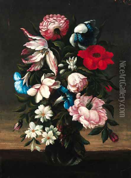 Flowers in an urn Oil Painting - Bartolome Perez