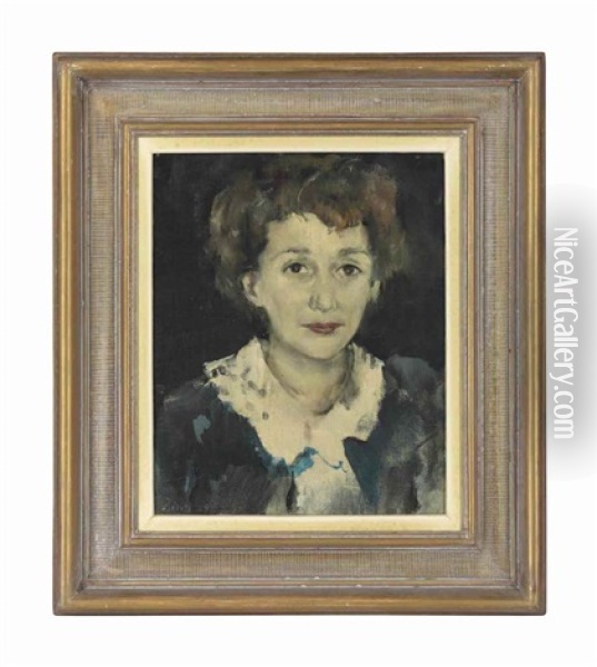 Portrait Of Helene Lazareff Oil Painting - Christian Berard