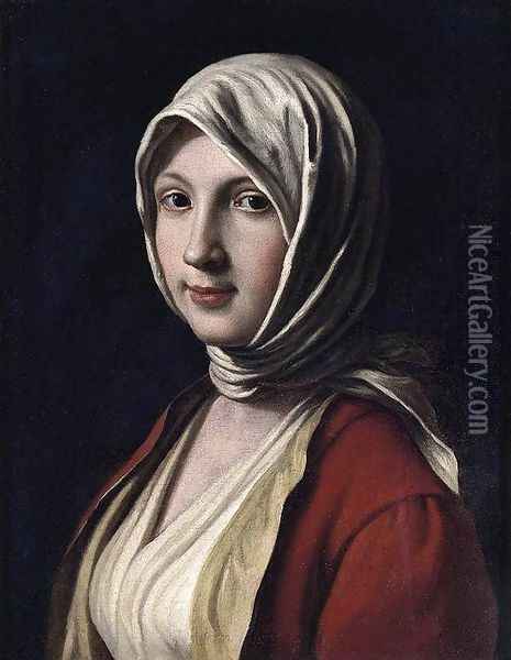 Portrait of a Woman Oil Painting - Pietro Antonio Rotari