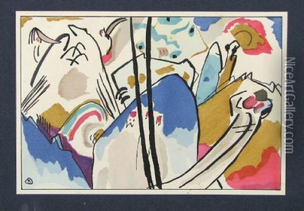 : Der Blaue Reiter Oil Painting - Wassily Kandinsky
