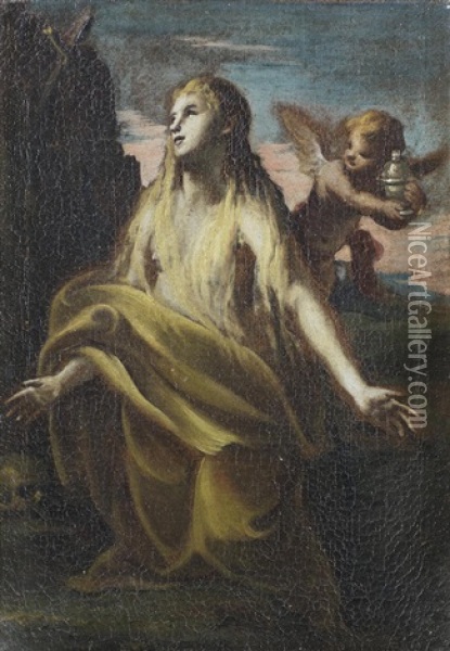 The Penitent Magdalen Oil Painting - Giovan Gioseffo dal Sole
