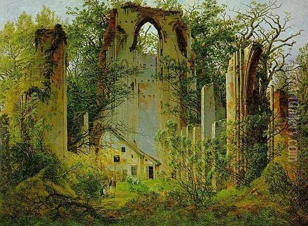 Eldena Ruin Oil Painting - Caspar David Friedrich