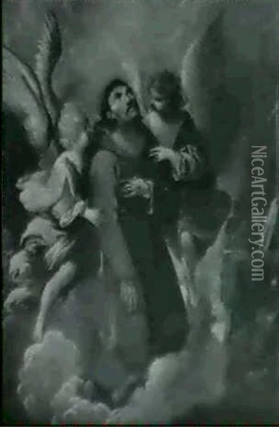L'estasi Di S. Francesco Oil Painting - Giovanni Andrea Ansaldo
