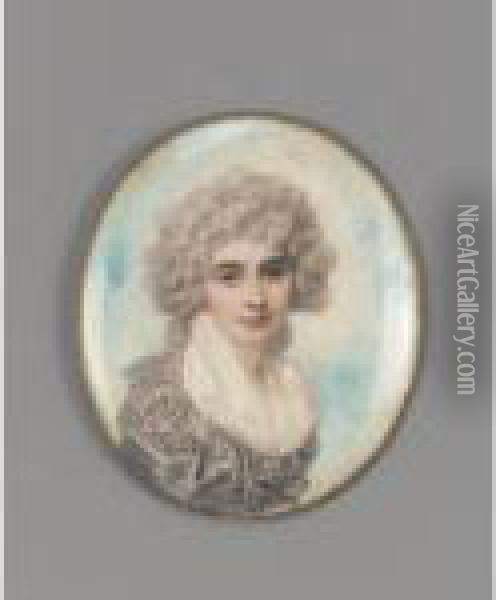 Lady Elizabeth Foster, Later Duchess Of Devonshire (1760-1824) Oil Painting - Richard Cosway