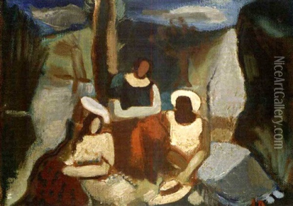 Le Repos Oil Painting - Amedee Marie Dominique Dubois de La Patelliere