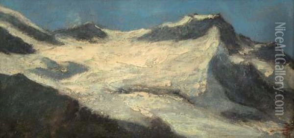 Neve Sui Monti Oil Painting - Giacinto Bo