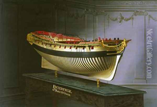 HMS Enterprise 1775 2 Oil Painting - Joseph Marshall