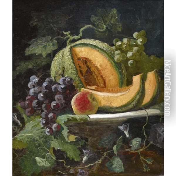 Nature Morte Aux Fruits Oil Painting - Charles Edouard du Bois