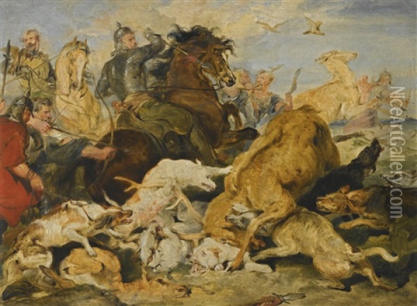 The Hunting Of Chevy Chase Oil Painting - Sir Edwin Henry Landseer