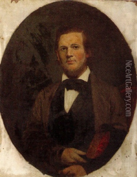Louisiana Governor Joshua Baker Oil Painting - John Wesley Jarvis