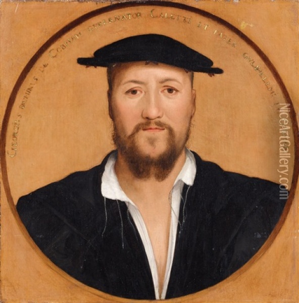 Bildnis George Brooke, Neunter Baron Cobham Oil Painting - Hans Holbein the Younger