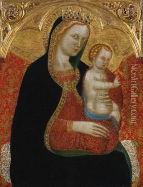 Madonna And Child Oil Painting -  Cecco di Pietro