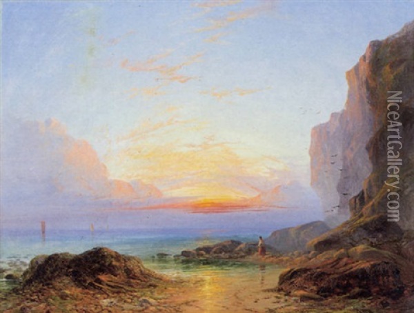 Sonnenaufgang Am Meer Oil Painting - Francis Danby