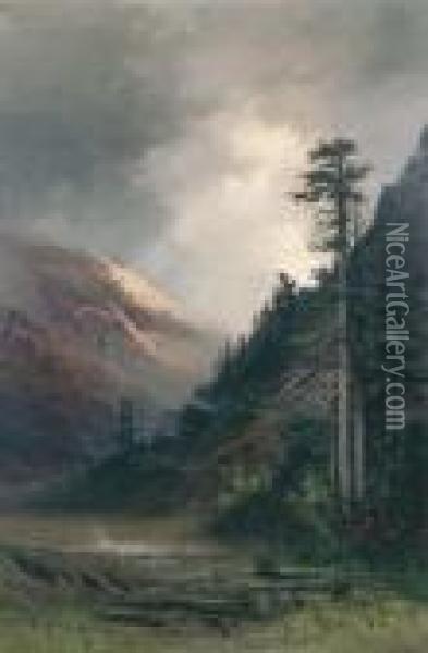 Storm Over The Divide Oil Painting - Julian Walbridge Rix