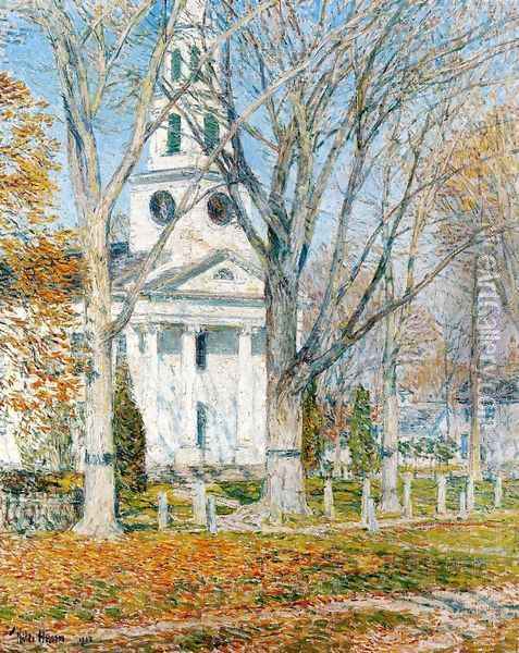 Church at Old Lyme Oil Painting - Childe Hassam
