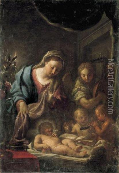 Madonna Con Bambino Oil Painting - Francesco Trevisani