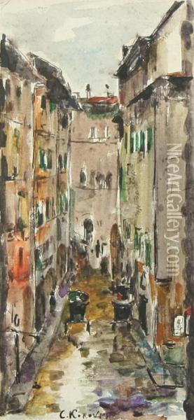 Old Paris Street Scene (sketch) Oil Painting - Konstantin Alexeievitch Korovin
