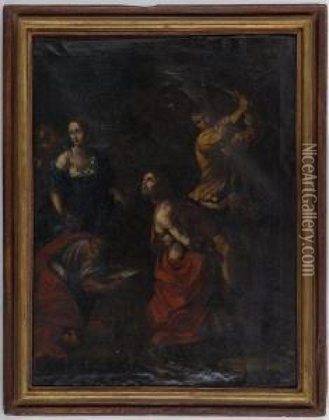 La Decapitation De Saint Jean-baptiste Oil Painting - Mattia Preti