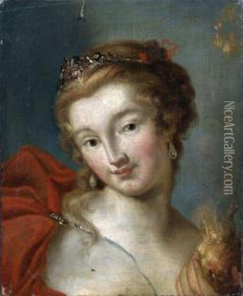 Madchen Mit Feuerfackel Oil Painting - Rosalba Carriera