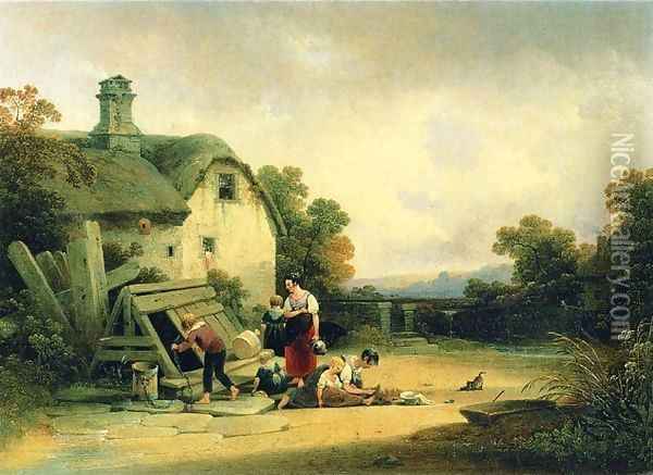 The Country Well 1843 Oil Painting - Joshua Shaw