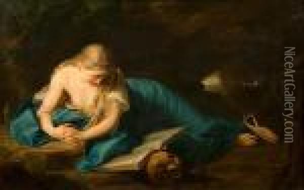 The Penitent Magdalene Oil Painting - Anton Raphael Mengs