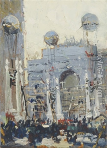 City Celebration (+ 10 Others; 11 Works) Oil Painting - Chauncey Foster Ryder
