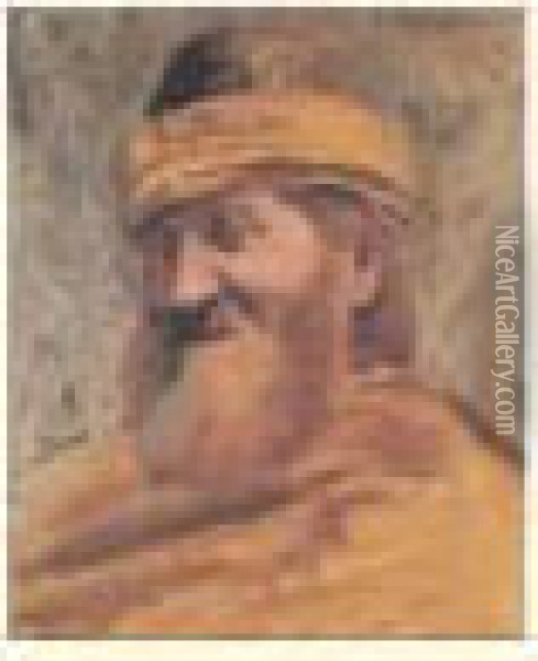 Homme A La Barbe Rousse Oil Painting - Georges Antoine Rochegrosse