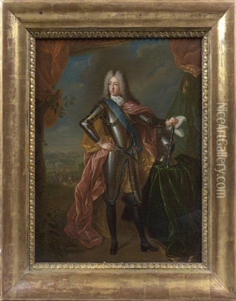Portrait De Louis Henri De Bourbon Oil Painting - Jean Girardet
