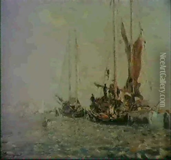 The Brown Sails Oil Painting - Emma Ciardi