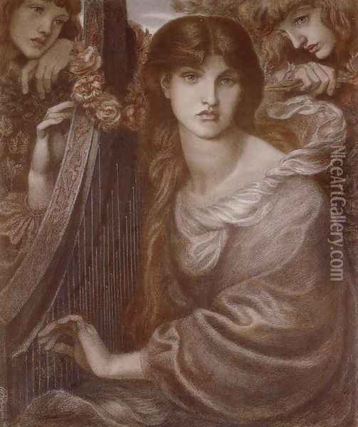 La Ghirlandata I Oil Painting - Dante Gabriel Rossetti