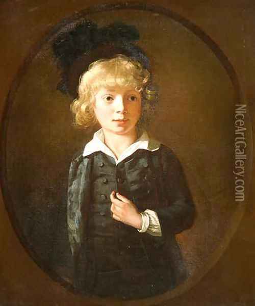 Portrait of a Boy Oil Painting - Nathaniel Hone