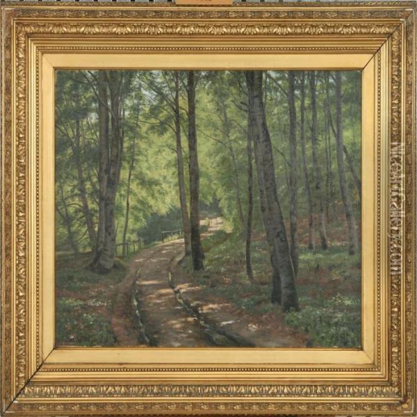Forest Scenery Oil Painting - Vilhelm Georg Groth