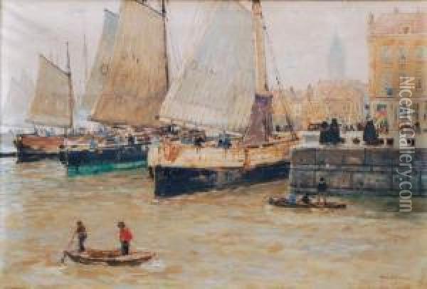 Hafen Von Ostende Oil Painting - Hans Herrmann